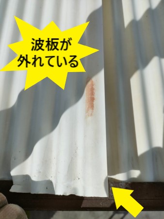 波板　外れ　強風対策